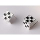 Náušnice AGRIPE*  stříbrné šachovnicové dvojčtverce 